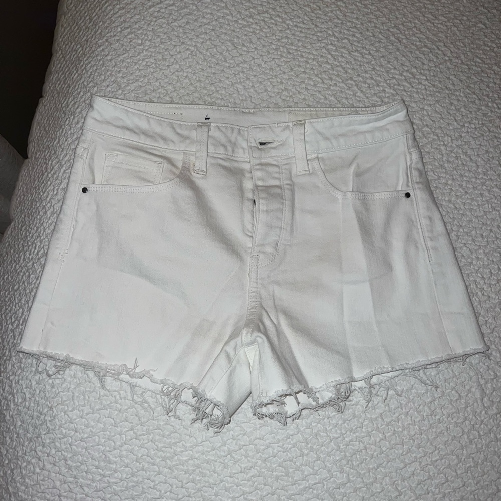 White Boyfriend Jean Shorts